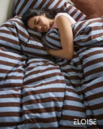 Brown + Sky Blue -  Duvet Cover Set - Image 4