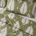 Olive Green Print  -  Duvet Cover Set - Image 2