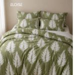 Olive Green Print  -  Duvet Cover Set